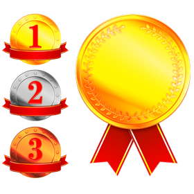 メダルとリボンのイラスト