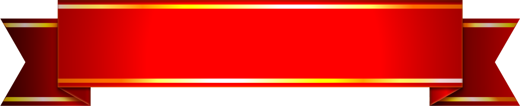 リボンイラスト/赤/ストレート