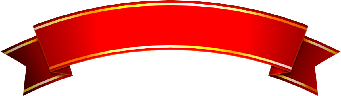 リボンイラスト(赤/アーチ)