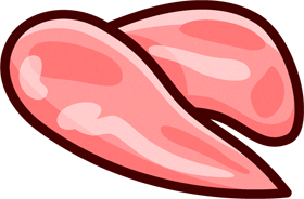 ササミのイラスト 肉 食べ物 素材のプチッチ