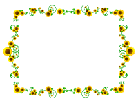 向日葵フレームのイラスト