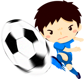 サッカーをする男の子イラスト/シュート