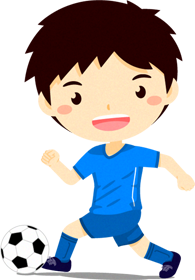 サッカーをする男の子イラスト/ドリブル2