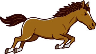 馬/跳ぶのイラスト