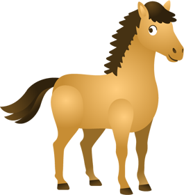 馬3/直立姿勢のイラスト