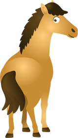 馬3/振り向くのイラスト