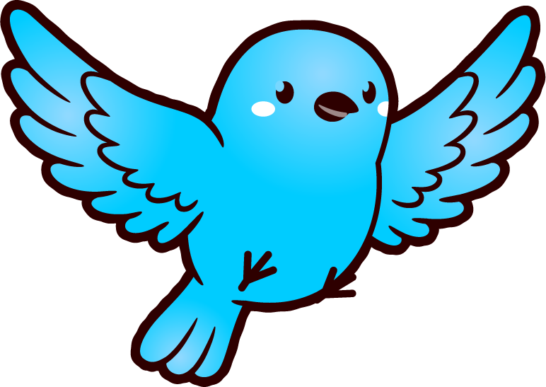 青い鳥/羽ばたくのイラスト