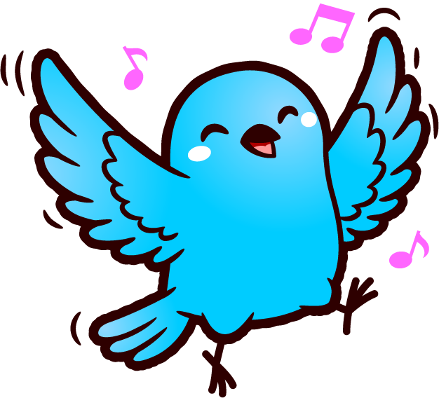 青い鳥/喜ぶのイラスト
