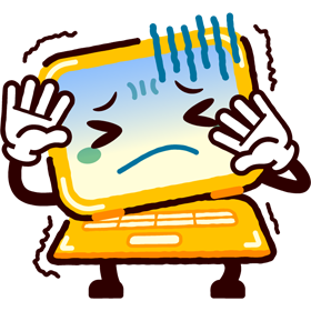 かわいいラップトップPC/ヤメテのイラスト